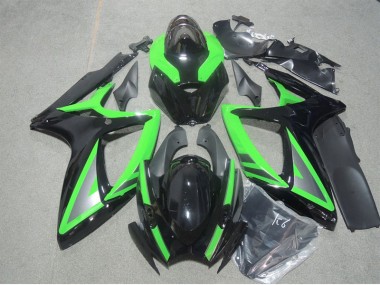 Abs Kits Carenagem GSXR 600 K6 2006-2007 - Preto Verde
