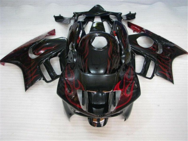 Abs Plástico CBR 600 F3 1995-1998 - Preto Vermelho Chama Abs Plástico CBR 600 F3 1995-1998 - Preto Vermelho Chama