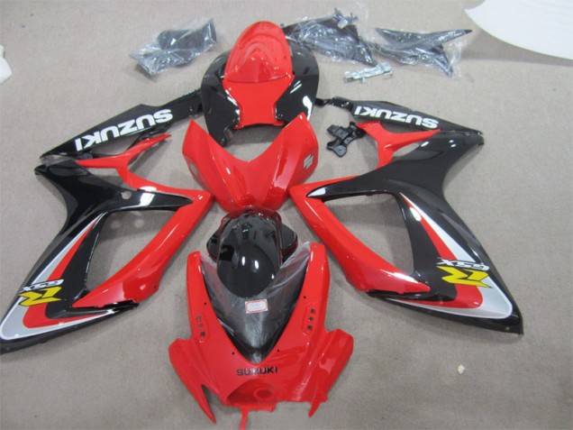 Abs Plástico GSXR 600 K6 2006-2007 - Vermelho Preto Abs Plástico GSXR 600 K6 2006-2007 - Vermelho Preto