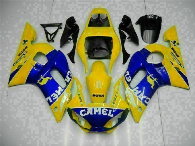 Abs Plásticos R6 1998-2002 - Amarelo Azul Abs Plásticos R6 1998-2002 - Amarelo Azul