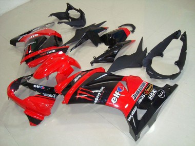 Abs Plásticos ZX 250R 2008-2012 - Preto Vermelho Monster