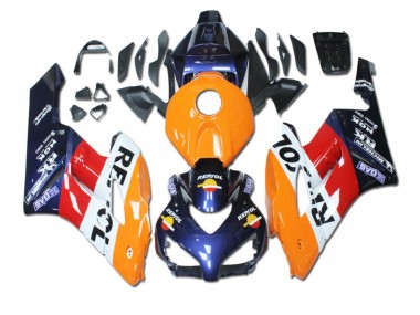 Carenagem CBR 1000RR 2004-2005 - Laranja Vermelho Azul Repsol