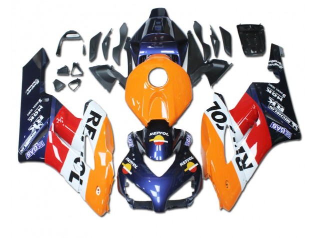 Carenagem CBR 1000RR 2004-2005 - Laranja Vermelho Azul Repsol
