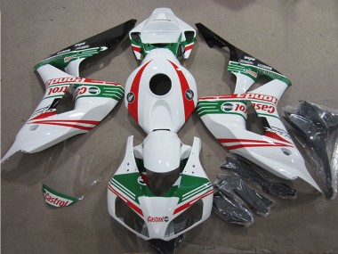 Carenagem CBR 1000RR 2006-2007 - Branco Verde Vermelho Castrol