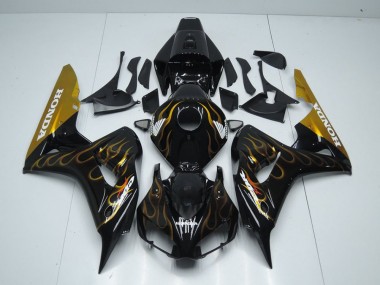 Carenagem CBR 1000RR 2006-2007 - Preto Ouro Chama