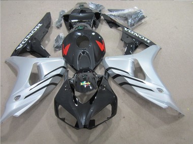 Carenagem CBR 1000RR 2006-2007 - Preto Prata Vermelho Decalque
