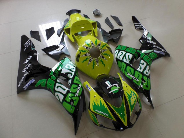 Carenagem CBR 1000RR 2006-2007 - Verde Amarelo Rossi Carenagem CBR 1000RR 2006-2007 - Verde Amarelo Rossi