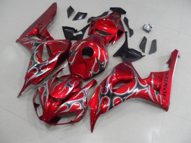 Carenagem CBR 1000RR 2006-2007 - Vermelho & Preto Cinzento Chama