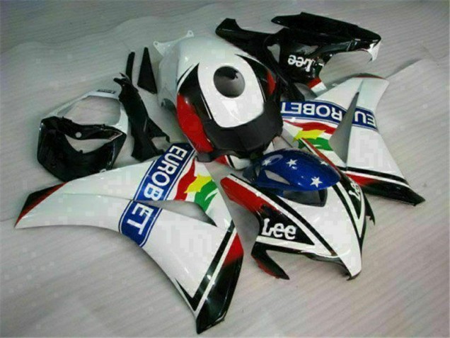 Carenagem CBR 1000RR 2008-2011 - Branco Azul Vermelho Eurobet Lee Carenagem CBR 1000RR 2008-2011 - Branco Azul Vermelho Eurobet Lee