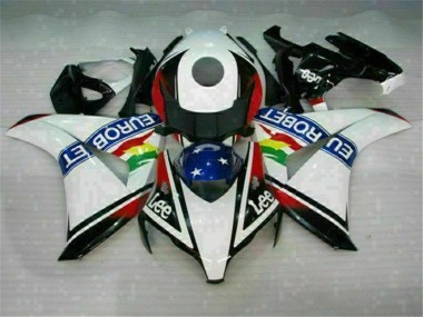 Carenagem CBR 1000RR 2008-2011 - Branco Azul Vermelho Eurobet Lee