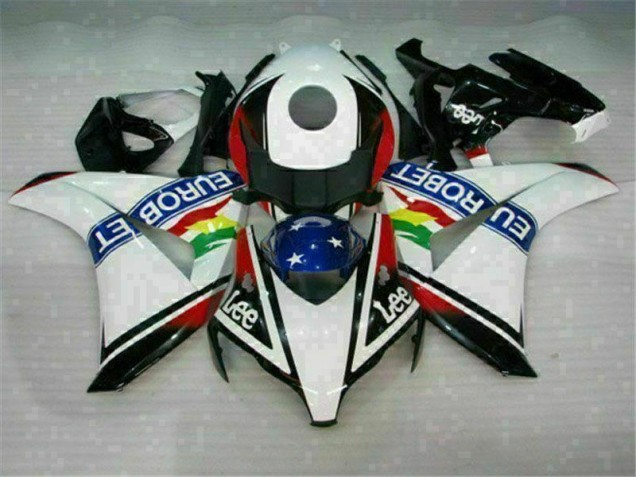 Carenagem CBR 1000RR 2008-2011 - Branco Azul Vermelho Eurobet Lee Carenagem CBR 1000RR 2008-2011 - Branco Azul Vermelho Eurobet Lee