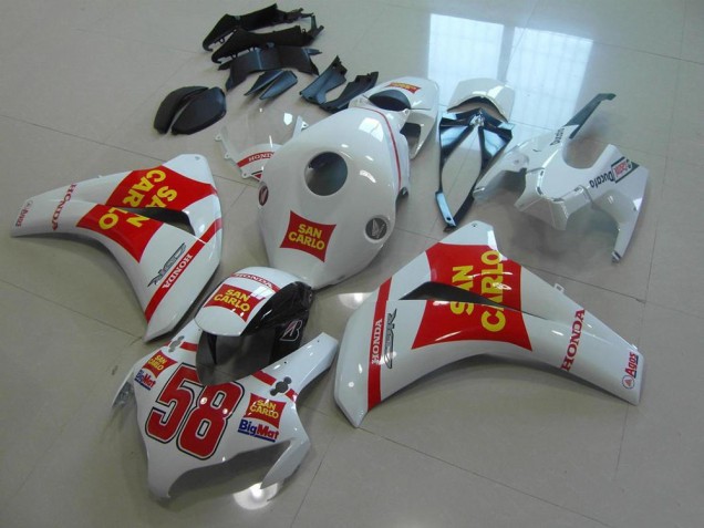 Carenagem CBR 1000RR 2008-2011 - Branco San Carlo Carenagem CBR 1000RR 2008-2011 - Branco San Carlo