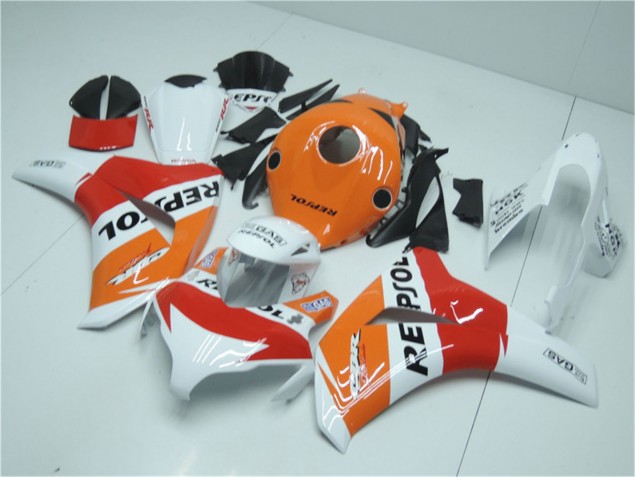 Carenagem CBR 1000RR 2008-2011 - Laranja Branco Vermelho Repsol