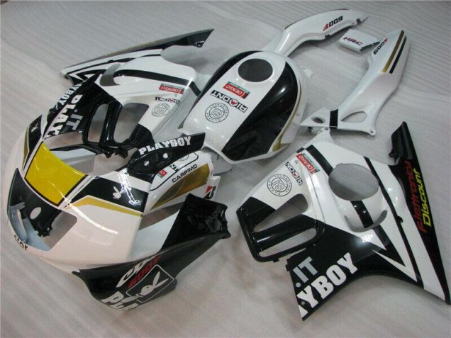 Carenagem CBR 600 F3 1995-1998 - Branco Preto Playboy Carenagem CBR 600 F3 1995-1998 - Branco Preto Playboy