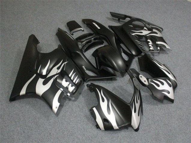 Carenagem CBR 600 F4i 2001-2003 - Preto Branco Chama Carenagem CBR 600 F4i 2001-2003 - Preto Branco Chama