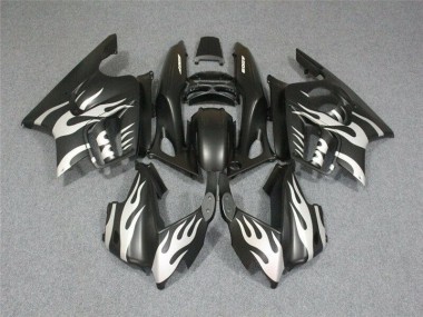 Carenagem CBR 600 F4i 2001-2003 - Preto Branco Chama