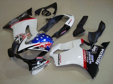 Carenagem CBR 600 F4i 2004-2007 - Branco Azul DENSO HRC Carrera