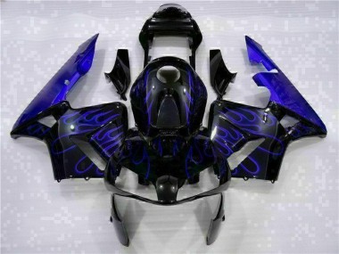 Carenagem CBR 600RR 2003-2004 - Preto & Azul Chama