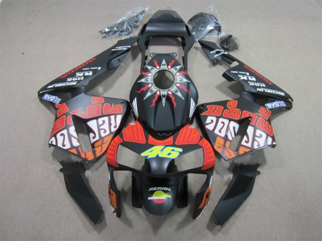 Carenagem CBR 600RR 2003-2004 - Preto Vermelho Repsol 46 Carenagem CBR 600RR 2003-2004 - Preto Vermelho Repsol 46