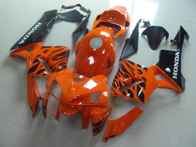 Carenagem CBR 600RR 2005-2006 - Laranja Preto Chama Carenagem CBR 600RR 2005-2006 - Laranja Preto Chama