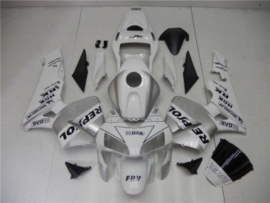 Carenagem CBR 600RR 2005-2006 - Prata Branco Preto Repsol
