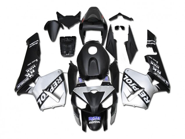 Carenagem CBR 600RR 2005-2006 - Prata Repsol Preto Carenagem CBR 600RR 2005-2006 - Prata Repsol Preto