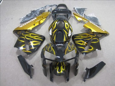 Carenagem CBR 600RR 2005-2006 - Preto Amarelo Chama