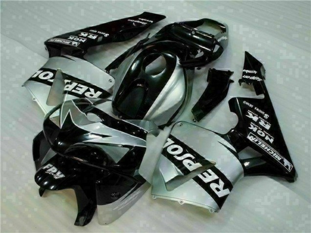 Carenagem CBR 600RR 2005-2006 - Preto Prata Repsol Carenagem CBR 600RR 2005-2006 - Preto Prata Repsol