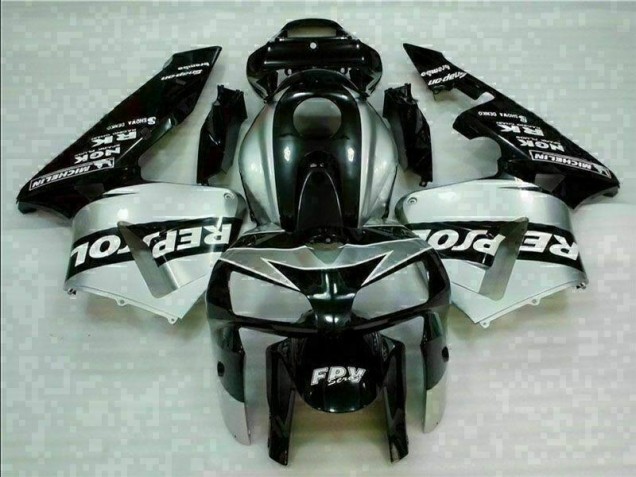 Carenagem CBR 600RR 2005-2006 - Preto Prata Repsol Carenagem CBR 600RR 2005-2006 - Preto Prata Repsol