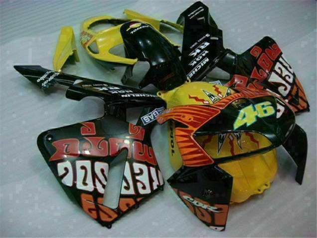 Carenagem CBR 600RR 2005-2006 - Preto Vermelho Amarelo 46