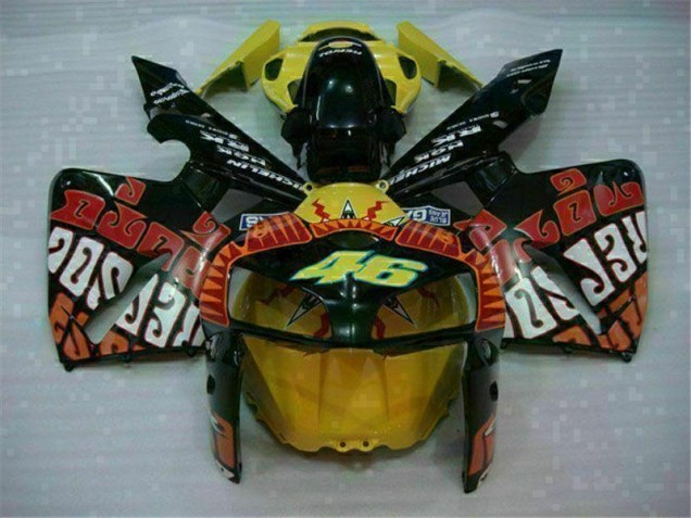 Carenagem CBR 600RR 2005-2006 - Preto Vermelho Amarelo 46