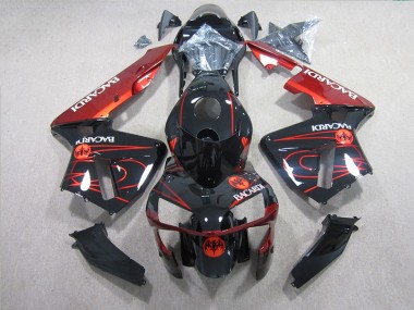 Carenagem CBR 600RR 2005-2006 - Preto Vermelho BACARDI