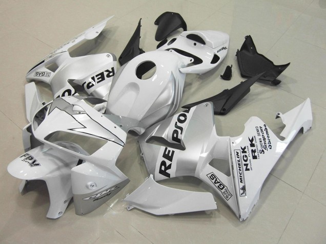 Carenagem CBR 600RR 2005-2006 - Repsol Branco Prata