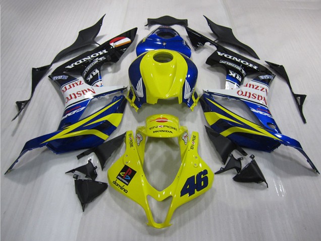 Carenagem CBR 600RR 2007-2008 - Amarelo Azul 46 Carenagem CBR 600RR 2007-2008 - Amarelo Azul 46
