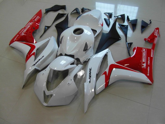 Carenagem CBR 600RR 2007-2008 - Branco Vermelho Versão de Corrida Carenagem CBR 600RR 2007-2008 - Branco Vermelho Versão de Corrida
