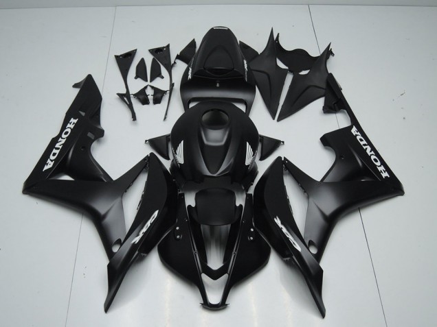 Carenagem CBR 600RR 2007-2008 - Preto Fosco & Branco Adesivo Carenagem CBR 600RR 2007-2008 - Preto Fosco & Branco Adesivo