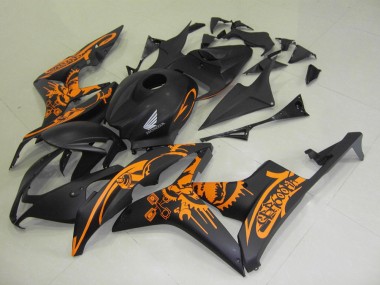 Carenagem CBR 600RR 2007-2008 - Preto Fosco Laranja Adesivo