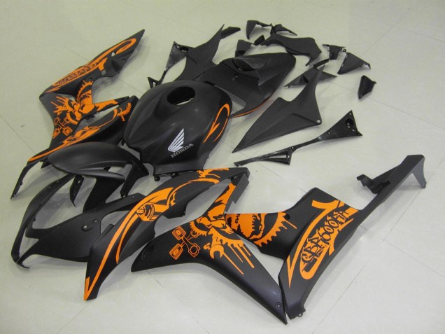 Carenagem CBR 600RR 2007-2008 - Preto Fosco Laranja Adesivo Carenagem CBR 600RR 2007-2008 - Preto Fosco Laranja Adesivo