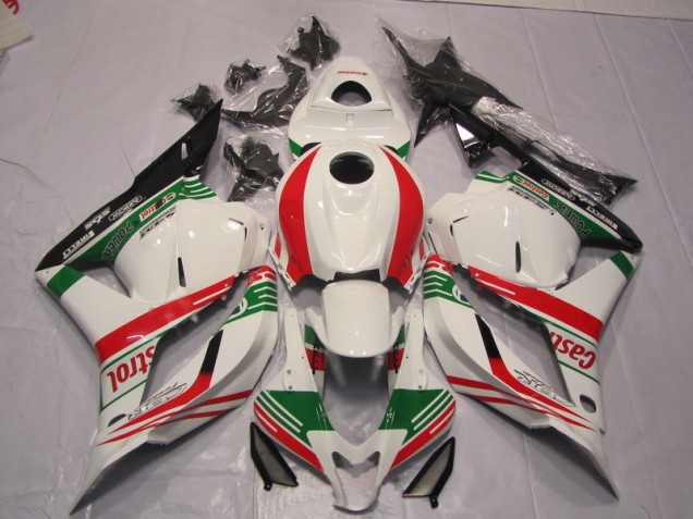 Carenagem CBR 600RR 2009-2012 - Branco Verde Vermelho Carenagem CBR 600RR 2009-2012 - Branco Verde Vermelho