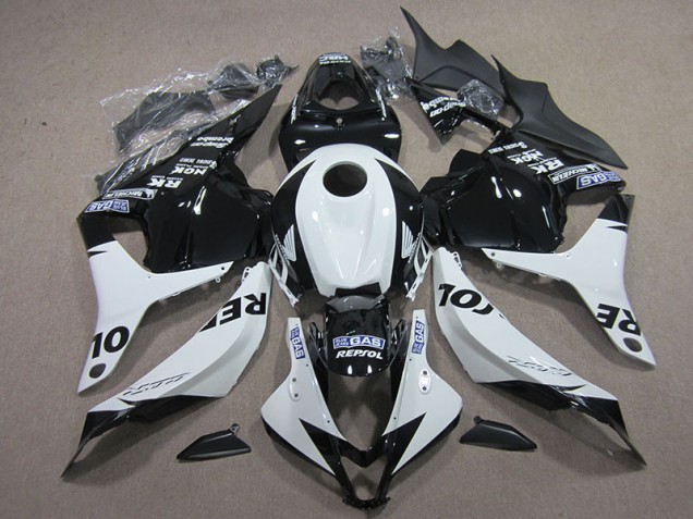 Carenagem CBR 600RR 2009-2012 - Preto Branco Repsol