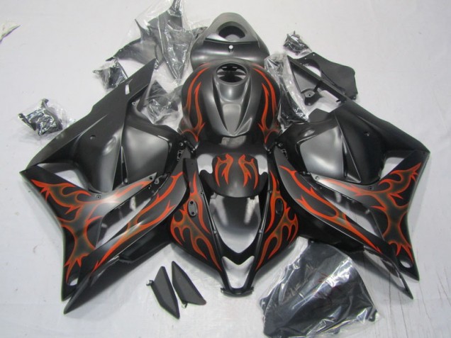Carenagem CBR 600RR 2009-2012 - Preto Laranja Chama
