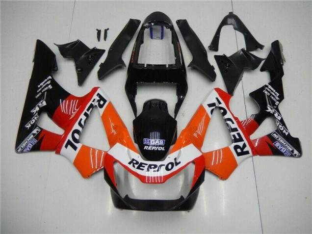 Carenagem CBR 900RR 929RR 2000-2001 - Laranja Vermelho Preto Repsol Carenagem CBR 900RR 929RR 2000-2001 - Laranja Vermelho Preto Repsol