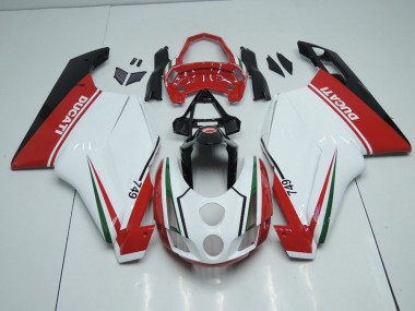 Carenagem Ducati 749 999 2005-2006 - Branco Vermelho & Cauda Aberta