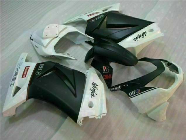 Carenagem EX250 2008-2012 - Branco Preto Ninja 3M