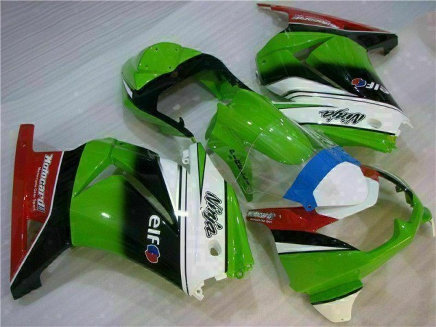 Carenagem EX250 2008-2012 - Branco Verde Preto Ninja Carenagem EX250 2008-2012 - Branco Verde Preto Ninja