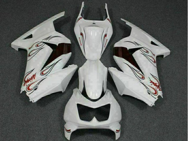 Carenagem EX250 2008-2012 - Branco Vermelho