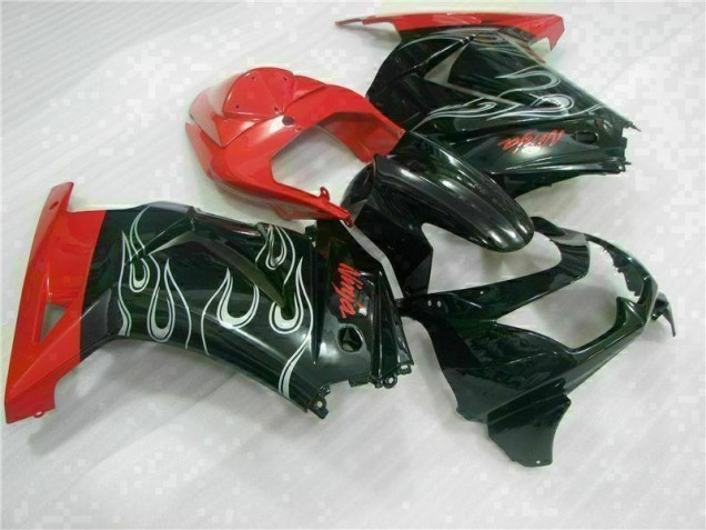 Carenagem EX250 2008-2012 - Preto Vermelho Ninja