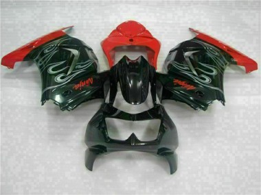 Carenagem EX250 2008-2012 - Preto Vermelho Ninja