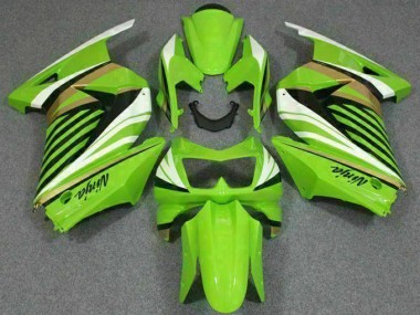 Carenagem EX250 2008-2012 - Verde Branco Preto Ninja