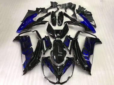 Carenagem EX650 2012-2016 - Preto Azul Chama